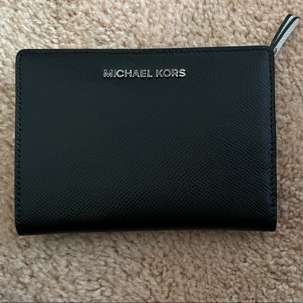 Michael Kors Black Textured Card Holder